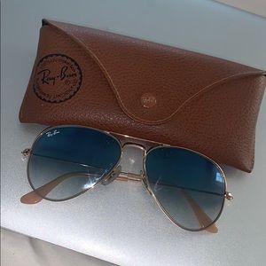 RayBan Aviator Blue Gradient Sunglasses 55mm